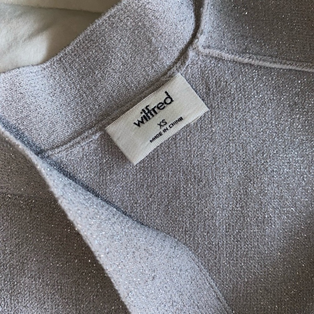 Wilfred Silver Glitter Cayenne Wrap Top